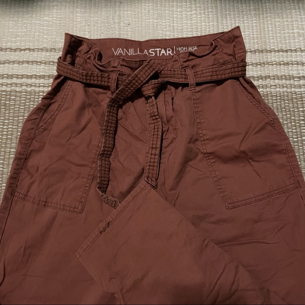 Deep Red/Pink Vanilla Sugar High Waited Pants with tie SZ S